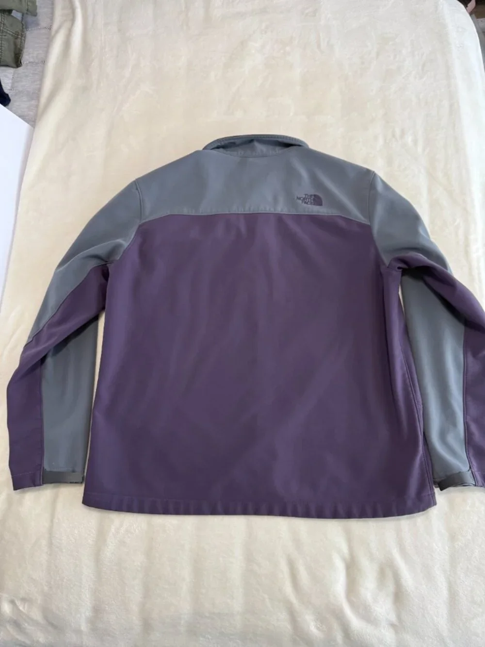 The North Face Apex Bionic Soft Shell Jacket Men's XL Gray Purple Fleece Lined